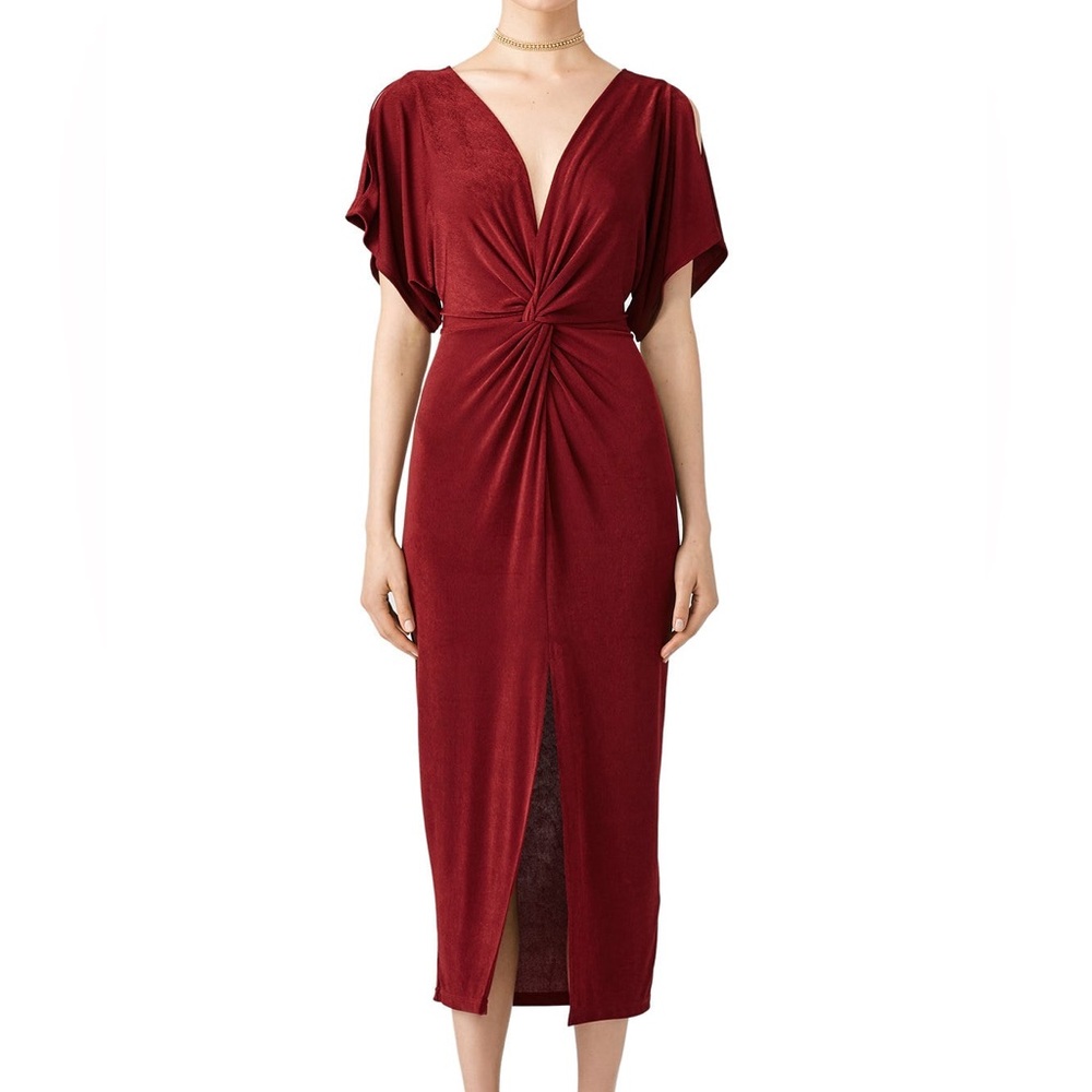 ASTR Kiera Dress - Wine - Size L